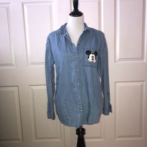 Mickey mouse denim top
